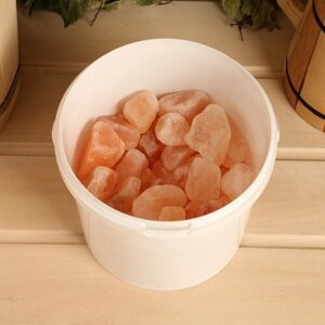 Соль гималайская розовая галька фракция 50-100мм, 2 кг, ведро (1шт.)