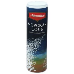 Соль пищевая 250 г "Морская" мелкая йодированная пластиковая туба с дозатором, 9 шт