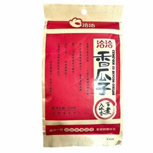 Солено-сладкие китайские семечки 200 гр, крупные, полосатые / красные
