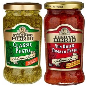 Соус Filippo Berio Рesto Classic , Соус Pesto из томатов, высушенных на солнце 2х190 г