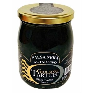 Соус грибной трюфельный (трюфельная паста) с чернилами каракатицы Salsa Nera al Tartufo, Giuliano Tartufi, Италия, 500 г
