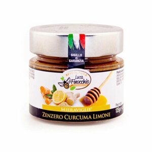 Соус на основе мёда с имбирем, куркумой и лимоном, LUCA FINOCCHIO, 0,125 кг (ст/б)