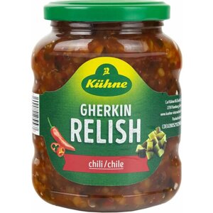 Соус релиш Kuhne Gherkin relish Chili с огурцами и перцем Чили, 370мл
