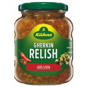 Соус релиш Kuhne Gherkin relish Chili с огурцами и перцем Чили, 370мл