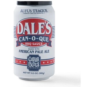 Соус томатный rufus teague "can-O-que DALES`american PALE ALE BBQ SAUCE", ж/б 382гр, 1шт