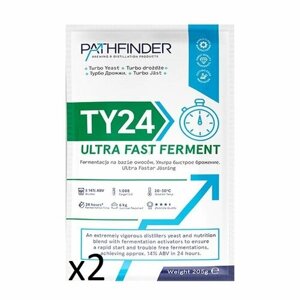 Спиртовые дрожжи «Pathfinder — 24 Ultra Fast Ferment» 2х205 гр (2 штуки в комплекте)