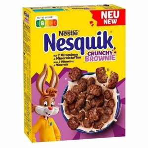Сухой завтрак Nestle Nesquik Crunchy Brownie / хрустящий шоколад 300 гр (Польша)