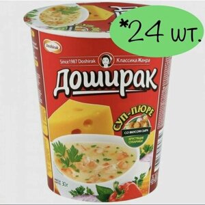 Суп-пюре Доширак со вкусом сыра, 30 гр, ПЭТ, 24 шт