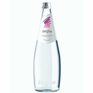 Surgiva - природная газированная питьевая вода в стеклянной бутылке (12x750ml), 1 упаковка.