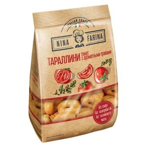 Сушки Nina Farina Тараллини с томатом и ароматными травами 1 шт. 180 г