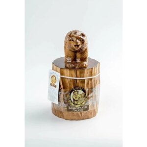 Сувенир Мед башкирские пасеки "Медведь на пне" липовый, 500 гр.