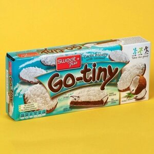 Sweet Plus Печенье GO-TINY какао с молочным кремом и кокосовой стружкой, 120 г