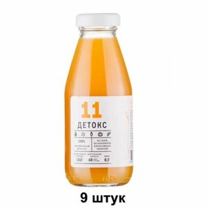 Тихвинский уездъ Сок Детокс № 11 фруктово-овощной Ананас, облепиха, морковь, тыква, имбирь, 0,3 л , 9 шт