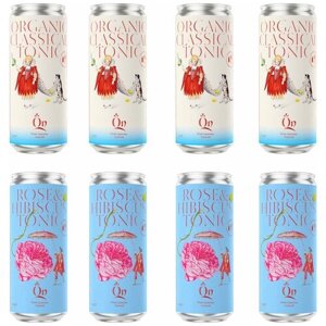 Тоник Quinine Natural Organic Classical / Rose Hibiscus Tonic, 330 мл x 8 шт