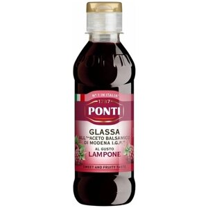 Топпинг PONTI GLASSA на основе бальзамич. уксуса со вкусом малины 250г пл/б