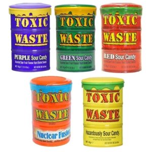 Toxic Waste ассорти Леденцы Mix, 42 г, пластиковая банка, 5 уп.