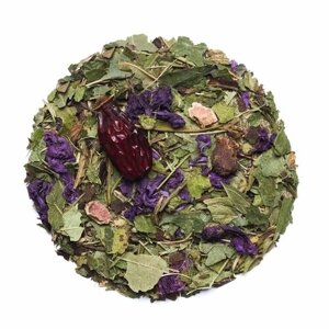 Травяной чай "Легенды Горного Алтая", витаминный, для бани, маралий корень, бадан, чабрец, кипрей, малина, смородина, зверобой 100 гр.