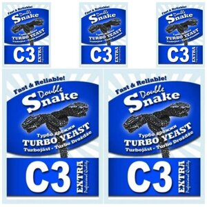 Турбо дрожжи Double Snake C3, 90 гр (Турбо дрожжи Дабл Снейк C3), 5шт