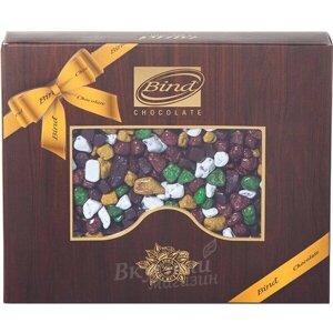 Украшение шоколадное Камешки микс в коробке Bind, 100 гр.