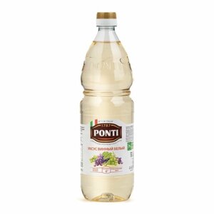 Уксус Ponti винный, белый 6%1000 мл