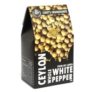 United Spices Пряность Белый перец горошком, 30 г, картонная упаковка