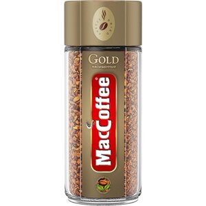 Упаковка из 6 штук Кофе растворимый MacCoffee Gold Насыщенный 100г с/б крист Россия