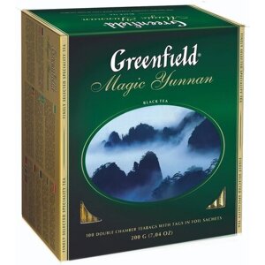 Упаковка из 9 штук Чай черный Greenfield Меджик Юньнань (2г х 100)(900 пакетиков)