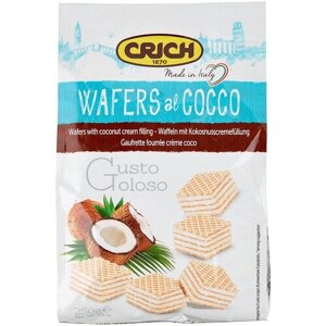 Вафли Crich с кокосово-кремовой начинкой Wafers with coconut filling, 250 г