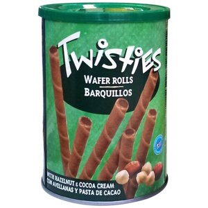 Вафли Twisties Трубочкикакао, крем, 400 г, 12 уп.