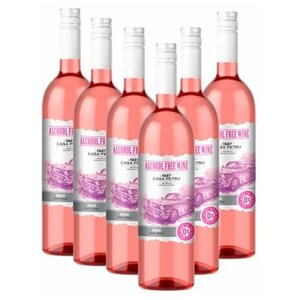 Вино безалкогольное 100% натуральное полусладкое розовое "Каса Петру Розе"6 бут. Короб)