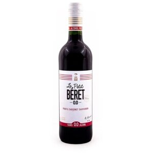 Вино красное безалкогольное Каберне Савиньон (Cabernet Sauvignon), LE PETIT BERET, 0,75 л. Франция