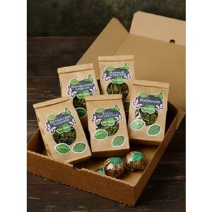 ViolaMenta /Мятная коллекция ментоловых вкусов" 5 сортов трав, для чая, кофе и бани, подарочный набор