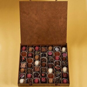 VIP набор La Princesse Choco конфеты ручной работы, в деревянной коробке, 50 шт, 600 г