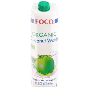 Вода кокосовая FOCO Organic, 1 л, 2 шт.
