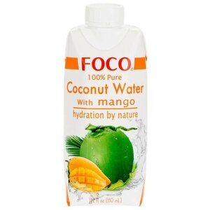 Вода кокосовая FOCO с манго, 0.33 л, 100 г
