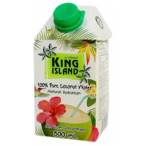 Вода кокосовая King Island 100%без сахара, 0.5 л, 500 г