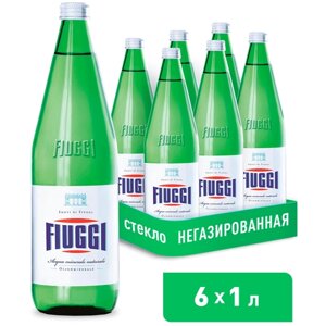Вода минеральная Fiuggi негазированная, стекло, без вкуса, 6 шт. по 1 л