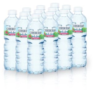 Вода минеральная питьевая Сенежская негазированная, ПЭТ, без вкуса, 12 шт. по 0.5 л
