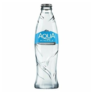 Вода негазированная питьевая AQUA MINERALE 0,26 л, стеклянная бутылка, 27414