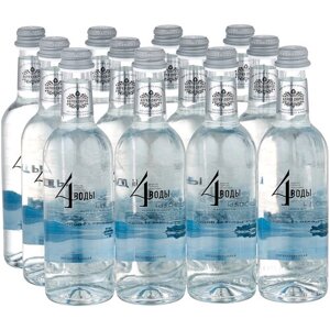Вода питьевая Абрау-Дюрсо 4 воды, стекло, без вкуса, 12 шт. по 0.375 л