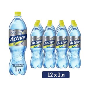 Вода питьевая Aqua Minerale Active Цитрус негазированная, ПЭТ, цитрус, 12 шт. по 1 л