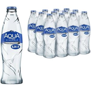 Вода питьевая Aqua Minerale газированная, стекло, 12 шт. по 0.26 л