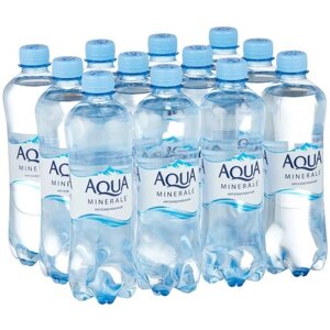 Вода питьевая Aqua Minerale негазированная, ПЭТ, лимон, 12 шт. по 0.5 л