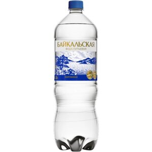 Вода питьевая Байкальская газированная, ПЭТ, без вкуса, 6 шт. по 1.5 л