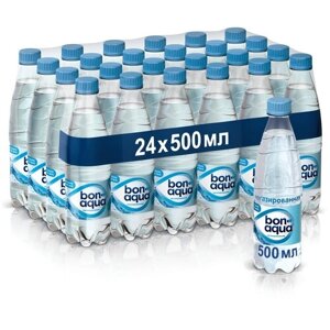 Вода питьевая Bon Aqua (Бонаква) негазированная 0.5 л ПЭТ упаковка 24 штуки