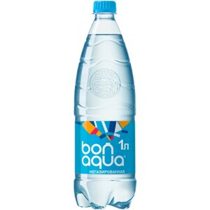 Вода питьевая Bon Aqua негазированная, ПЭТ, без вкуса, 1 л