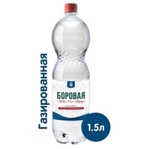 Вода питьевая BOROVAYA (Боровая), природная газированная, пэт 1.5 л х 6 шт