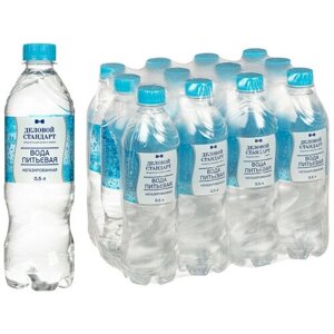 Вода питьевая Деловой стандарт 0,5 негаз, пэт /бут. 12 шт/уп