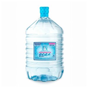 Вода питьевая для кулера негазированная королевская вода 19 л, одноразовая бутыль, 1 шт.