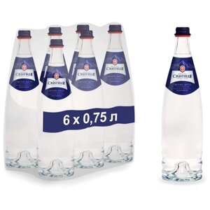 Вода питьевая газированная СRISTELLE в стеклянной бутылке 6 шт по 0,75 л